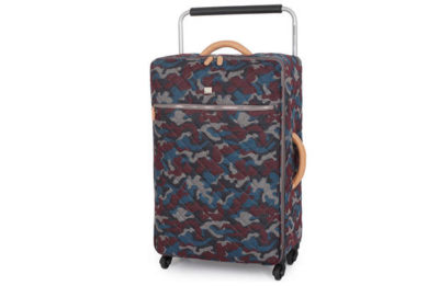 IT Luggage Quilted Camo 4 Wheel Suitcase - Zinfandel